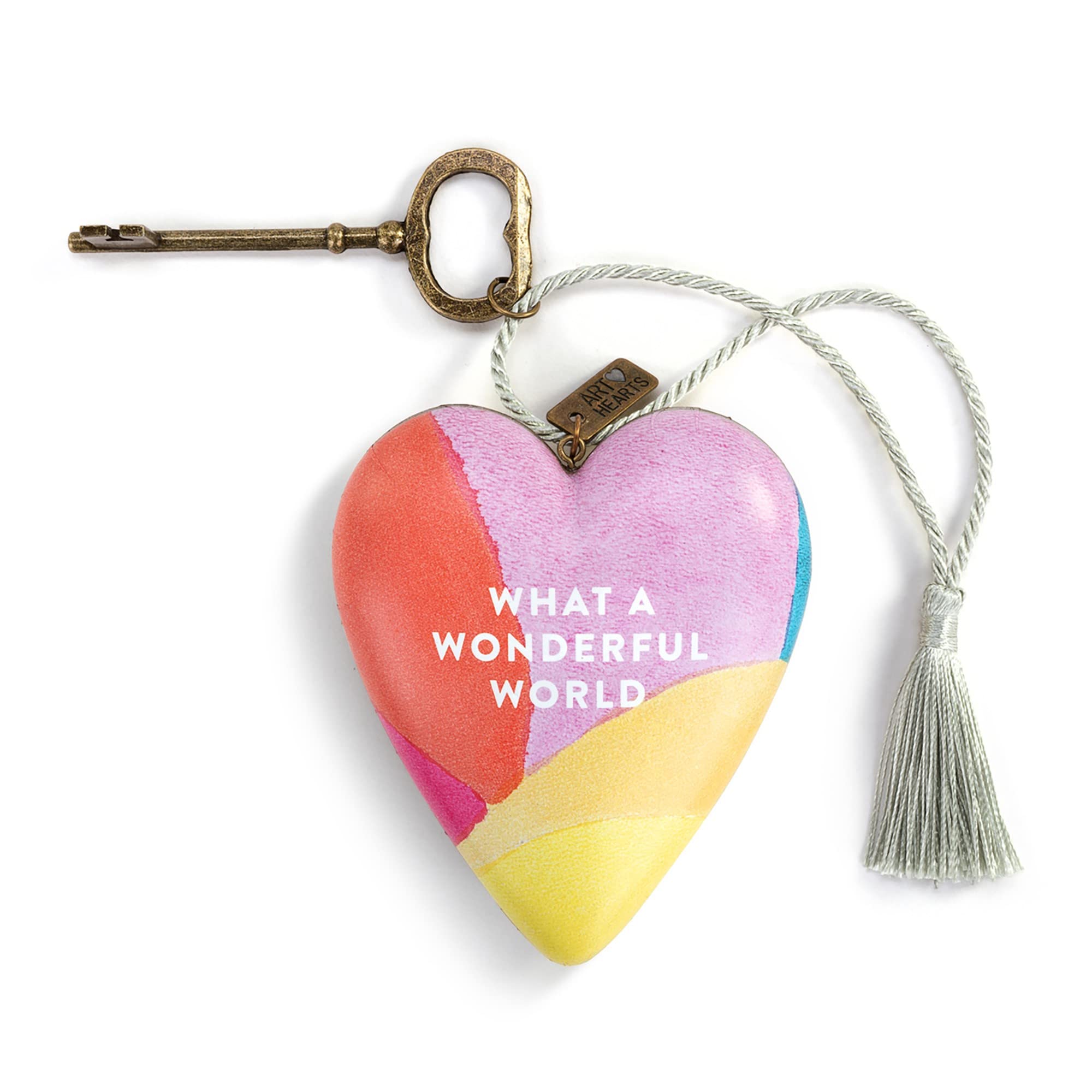 What A Wonderful World Art Heart Ornament