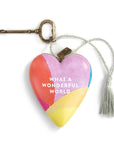 What A Wonderful World Art Heart Ornament