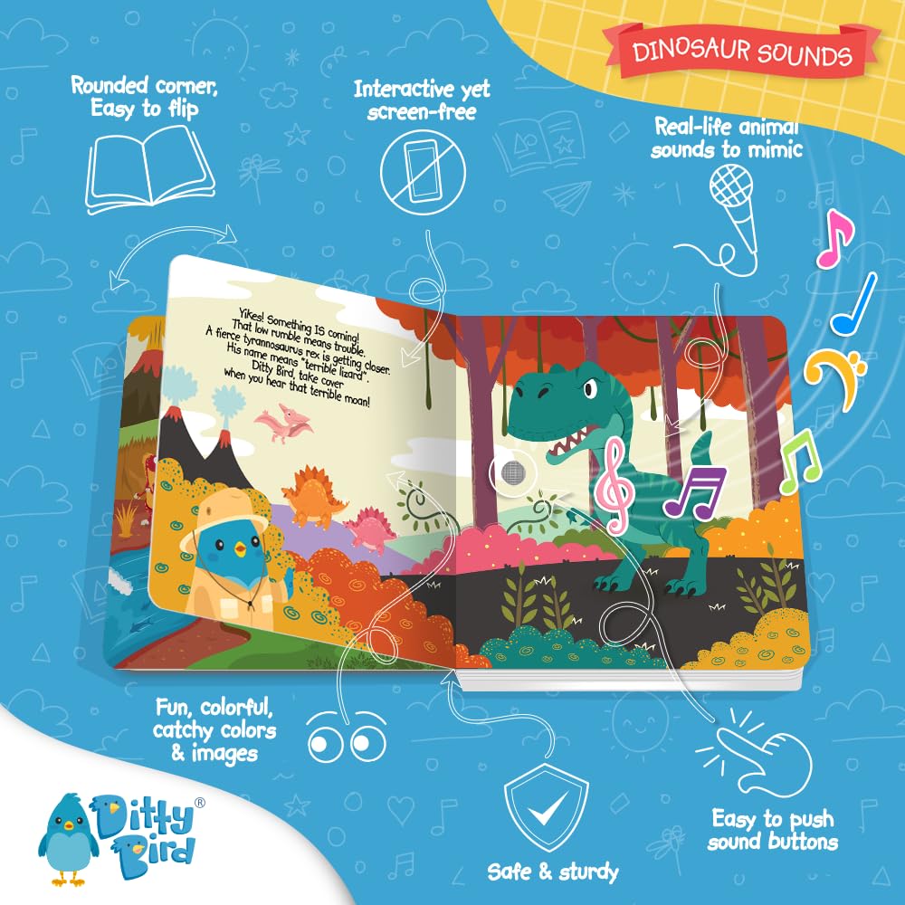 Ditty Bird Dinosaur Sounds Interactive Song Book