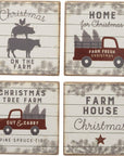 Christmas On The Farm Coaster Set