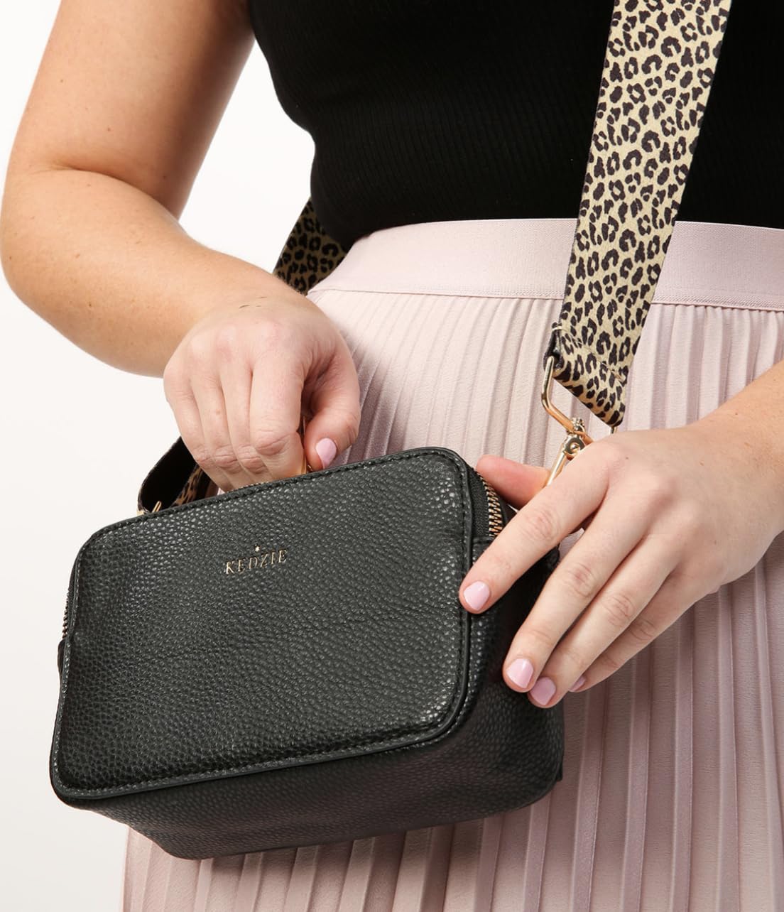 Kedzie Modernist Black Crossbody Bag