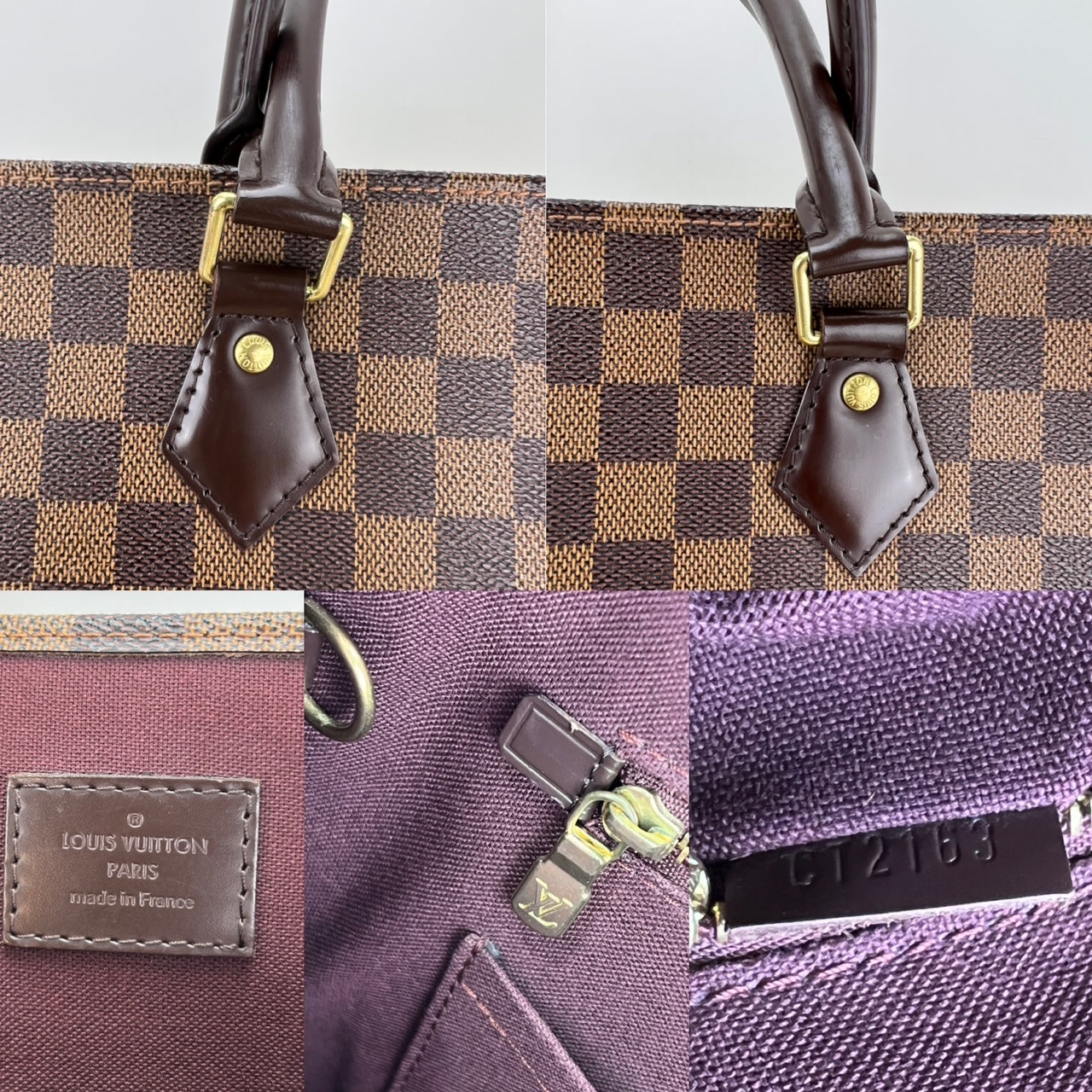 Louis Vuitton Sac Plat Damier Ebene Shopping Tote