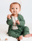 finn + emma Organic Cotton Pine Green Hoodie