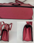 Loewe Medium Barcelona Pink Leather Shoulder Bag