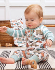 Tessa Babe Let's Ride Bamboo Henley Romper