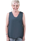 Tina Stephens Made In Italy Dina Silk V-Neck Tank