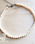 **Genuine Freshwater Pearl Boho Western Choker Necklace