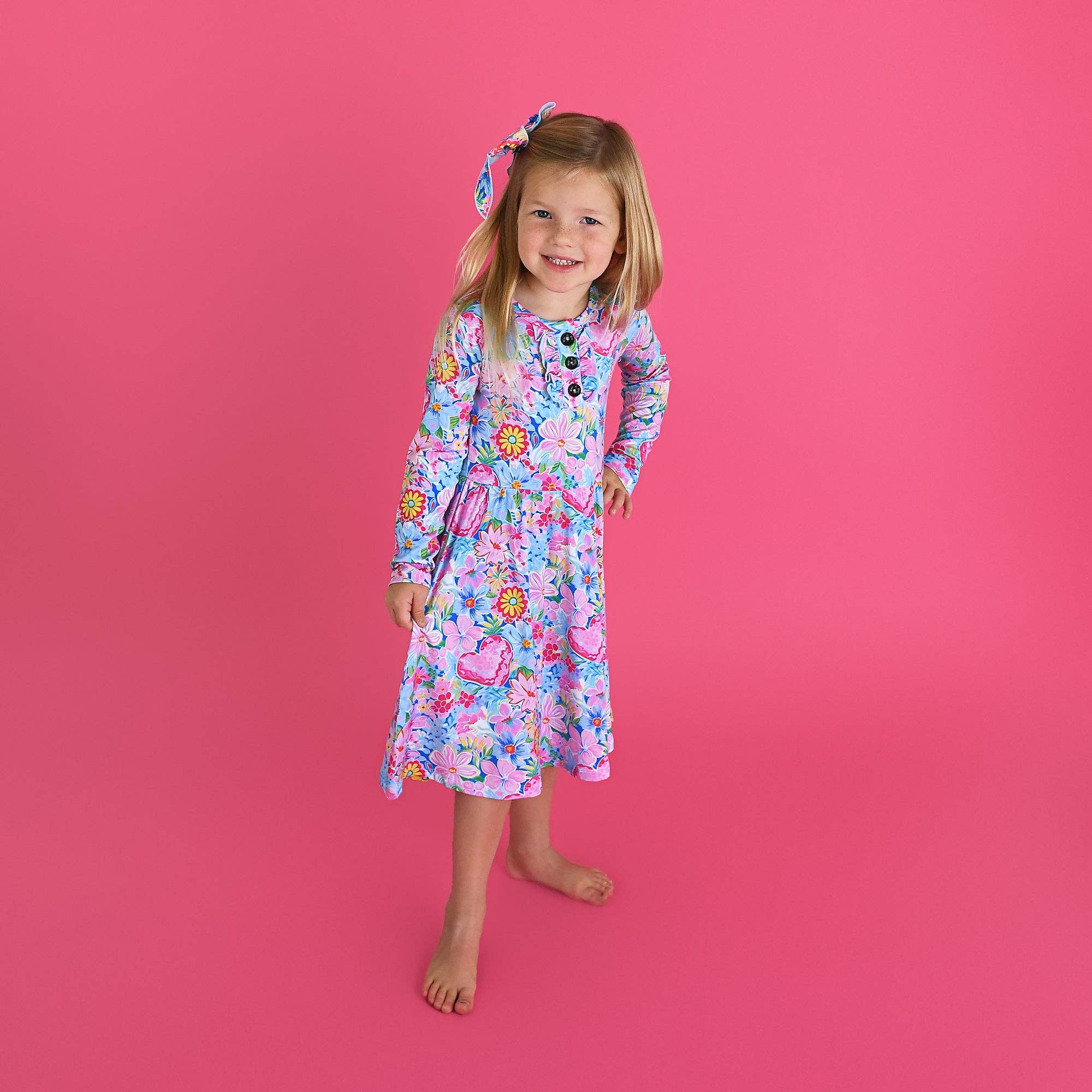 Pippa Floral Tutu Dress Bambo Valentines Day Outfit