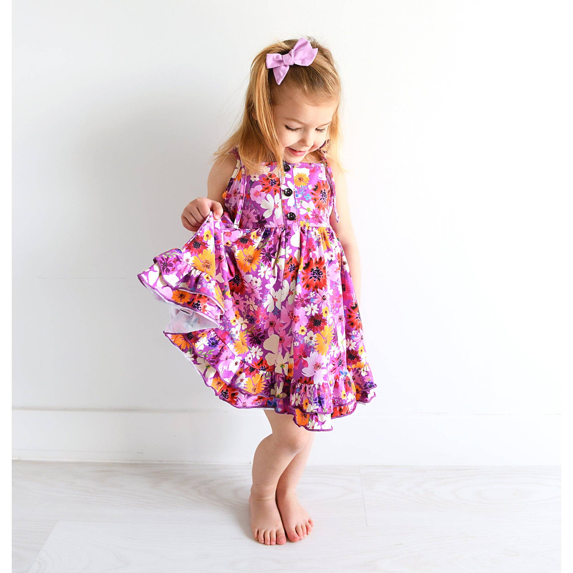 Girls Clothes Dress Tie Twirl Dress Kaia