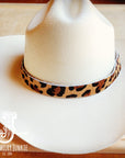 **Leopard Hair-On-Hide Leather Hat Band Only 950r