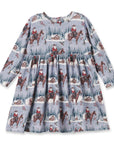Cowgirl Christmas Girls Dress – Soft Bamboo Holiday Style