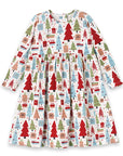 Christmas Merry Girl's Soft Bamboo Dress - Sibling Matching