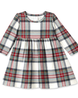 Girls Christmas Plaid Dress – Soft Bamboo Holiday Outfit