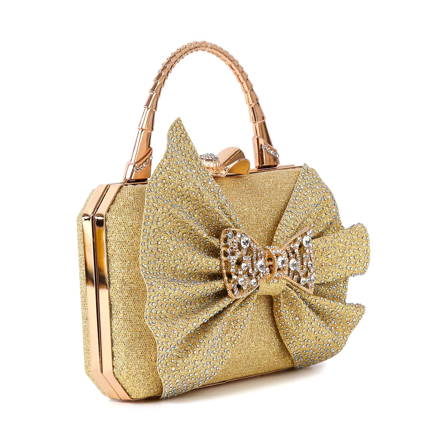 Sparkling Bow Accented Evening Bag