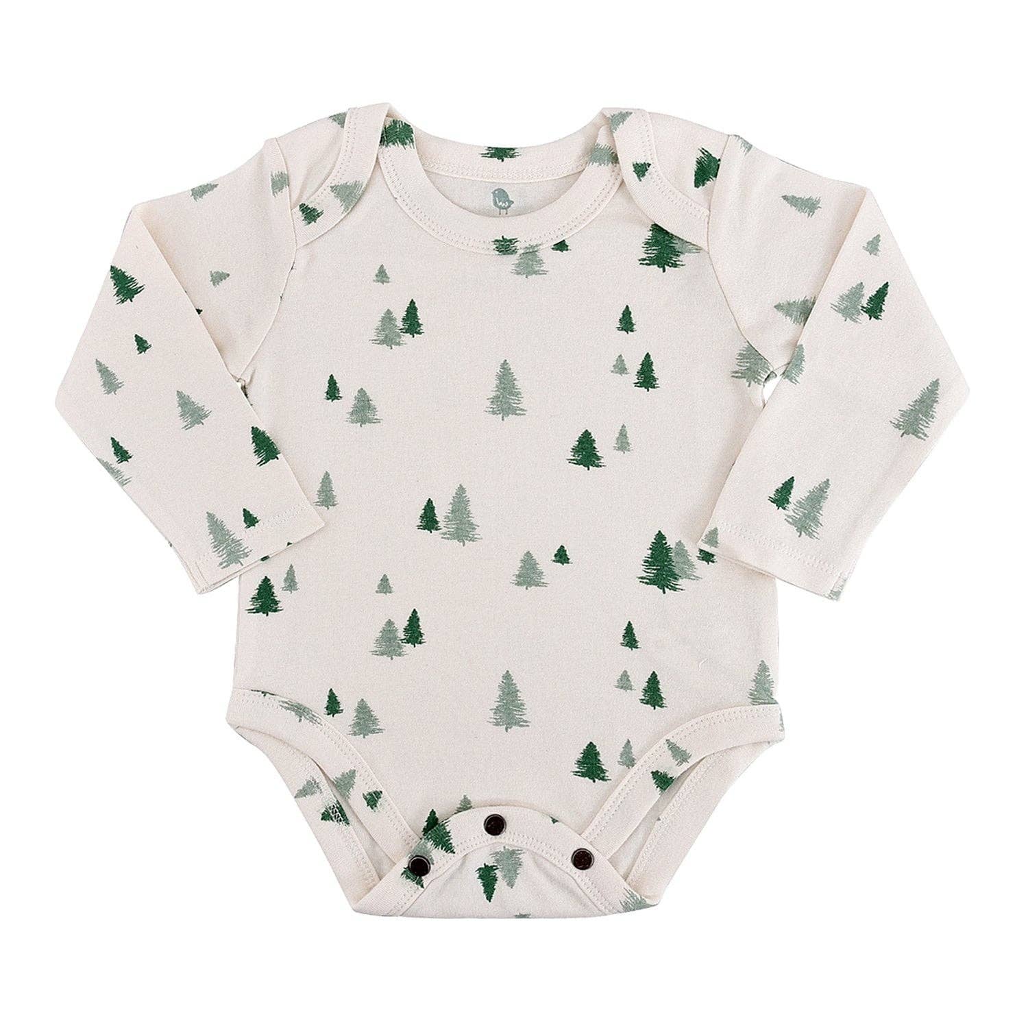 finn + emma Organic Cotton Winter Trees Bodysuit
