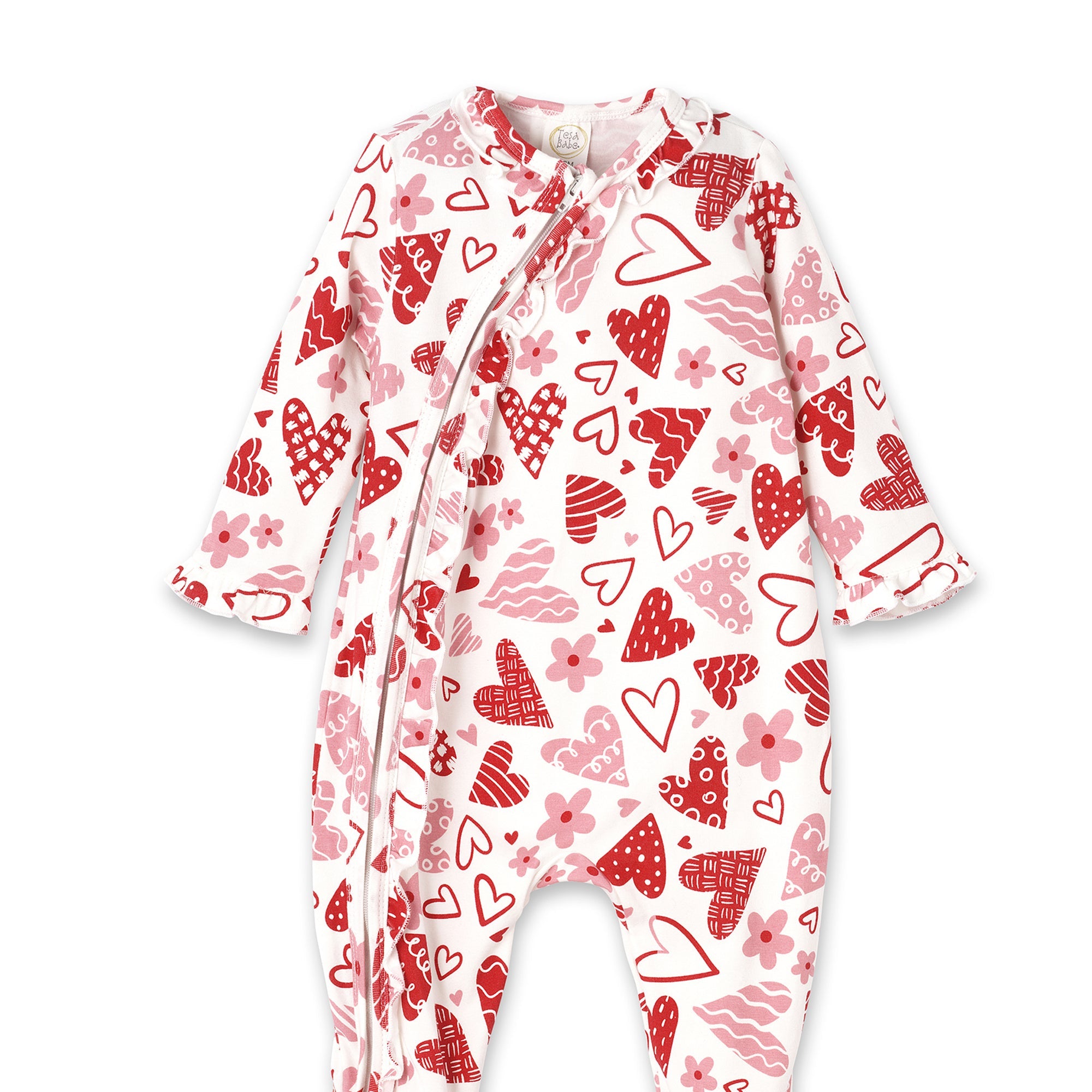 Valentine's Day Baby Bamboo Zipper Romper - Mommy &amp; Me