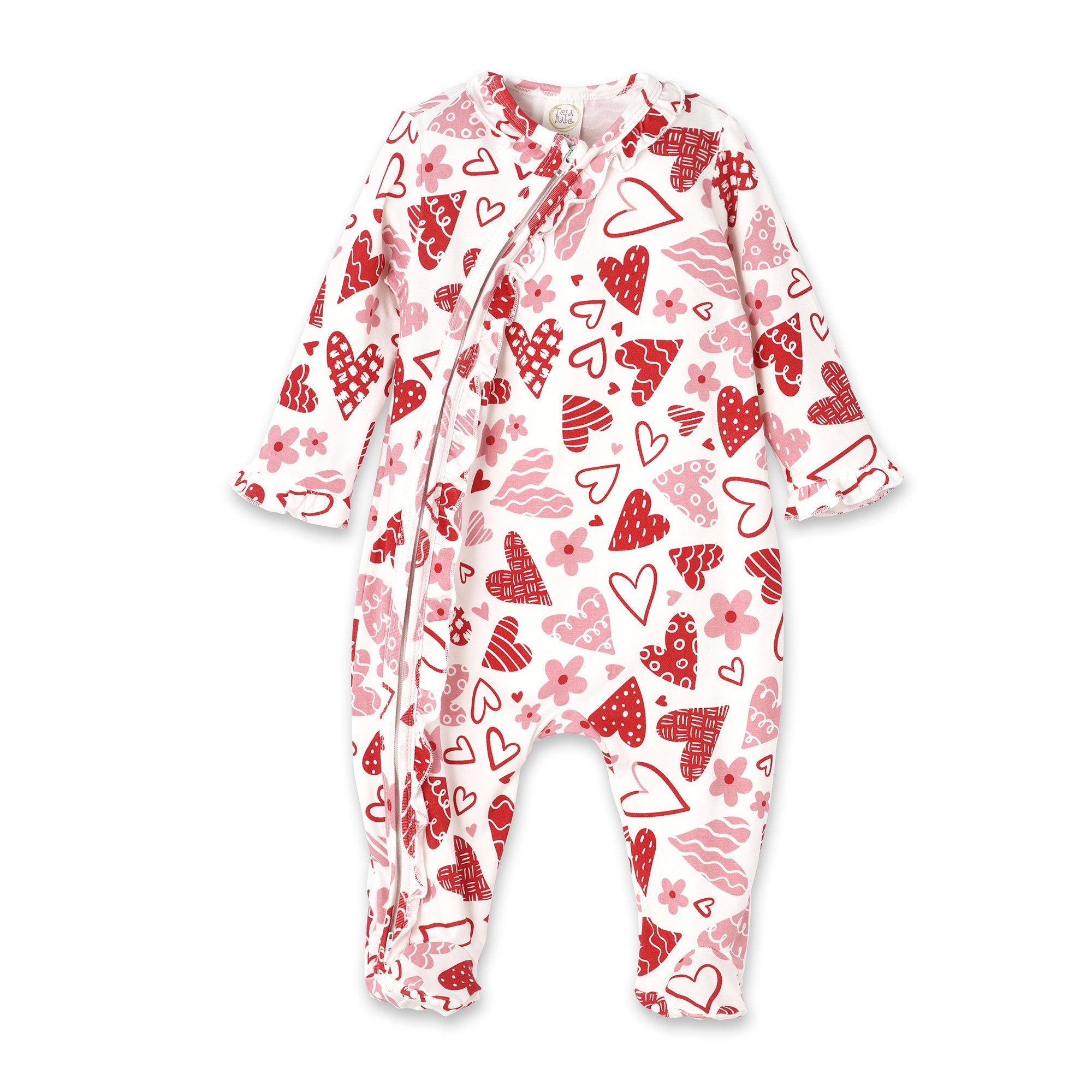 Valentine's Day Baby Bamboo Zipper Romper - Mommy &amp; Me