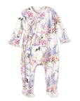 Dream Blossom Soft Bamboo Baby Girl Floral Zipper Romper