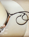 Light Hair on Hide Leather Hat Band Only w/ Turquoise Slab 951n
