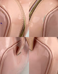 Chanel Triple CC Logo Medium Pink Patent Leather Tote Shoulder Bag Pre owned