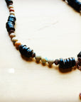 **Aqua Terra Wood Necklace with Copper Cross 237d
