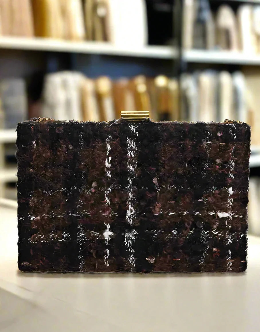 Dolce &amp; Gabbana Floral Tweed Evening Clutch