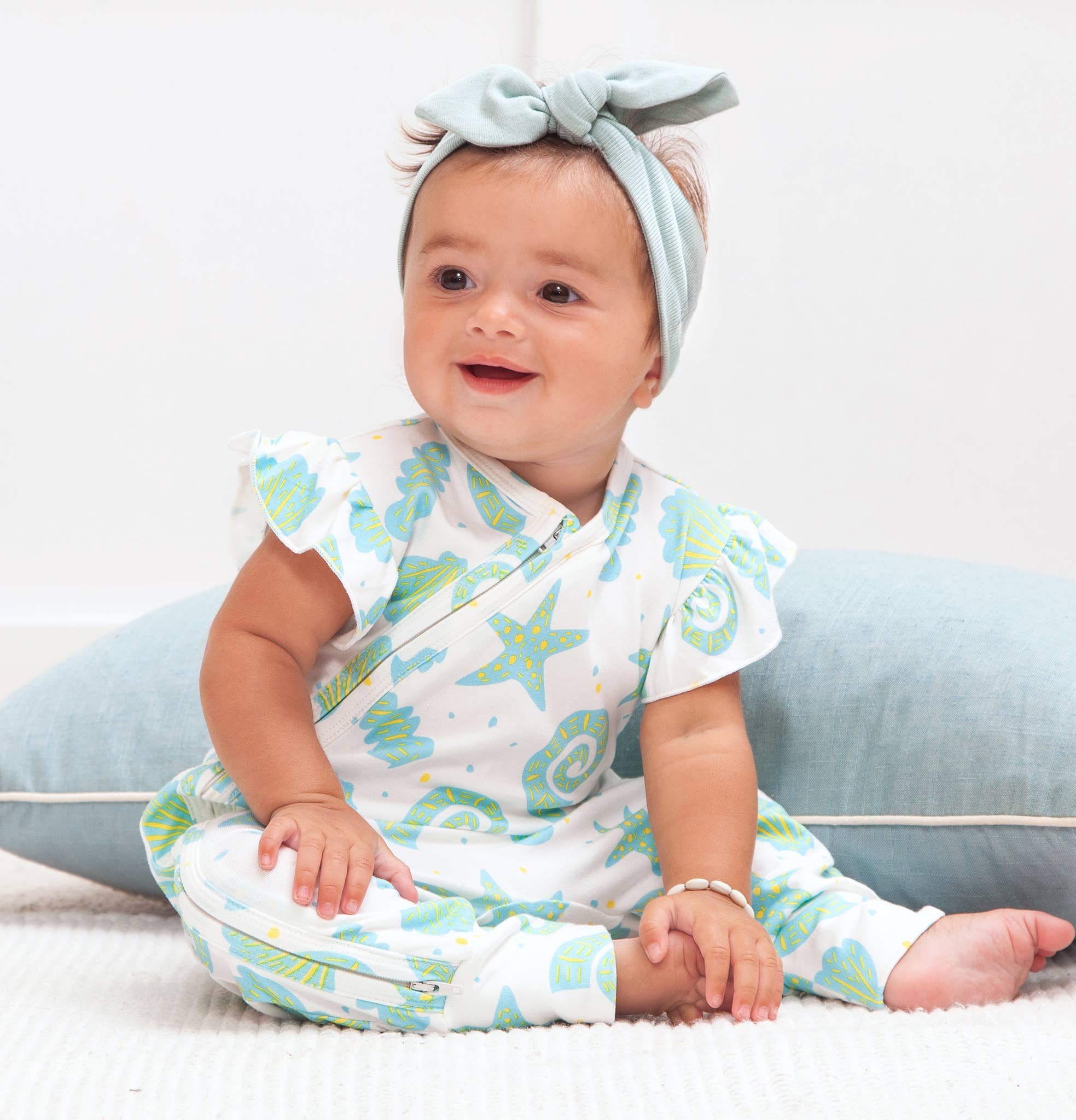 Tesa Babe Seashells Zipper Romper