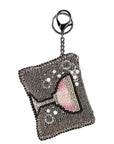 Mary Frances Pink Champagne Beaded Coin Purse/Key Fob