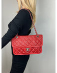 Chanel Caviar Quilted Medium French Riviera Red Flap