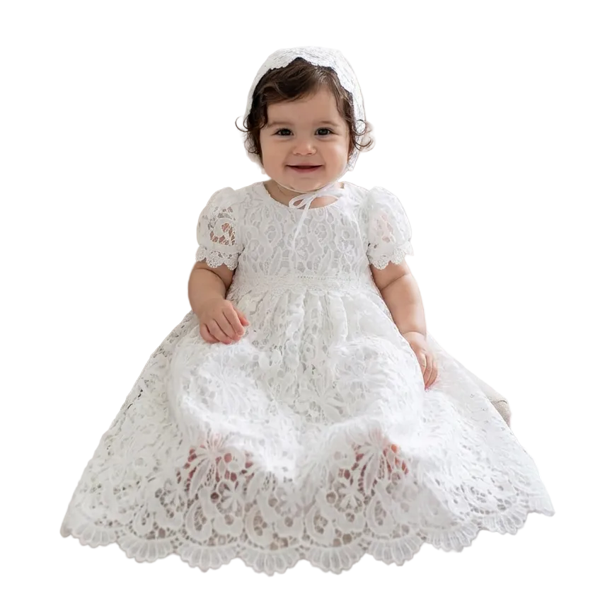 Nicolette's Couture The Claudia Christening Gown