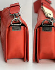 CHANEL Lambskin Quilted Medium Boy Red Flap Bag