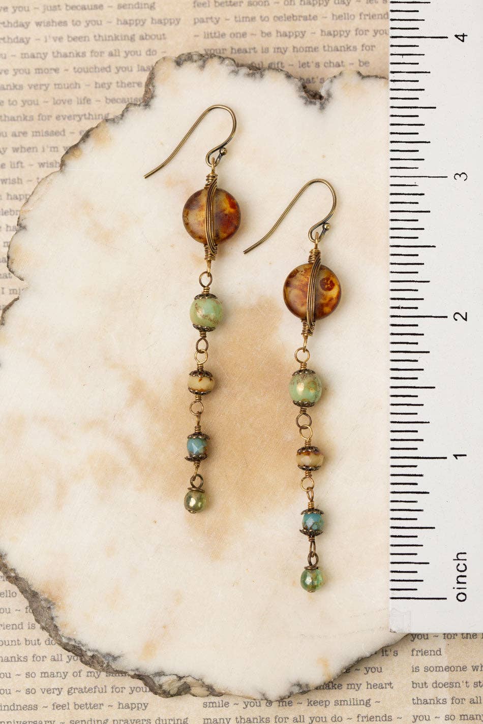 Czech Glass Dangle Earrings