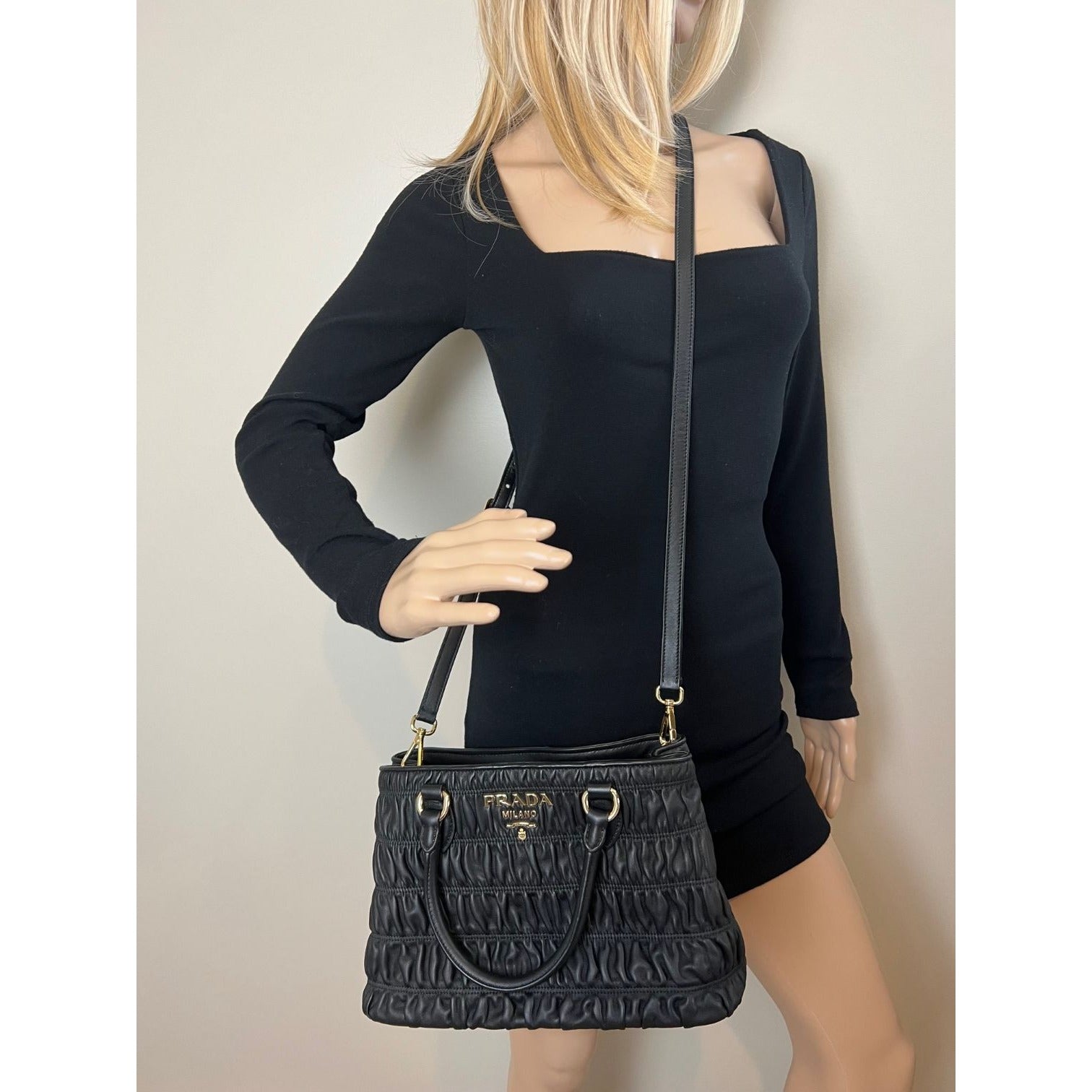 Prada Nappa Gaufre Shoulder Bag