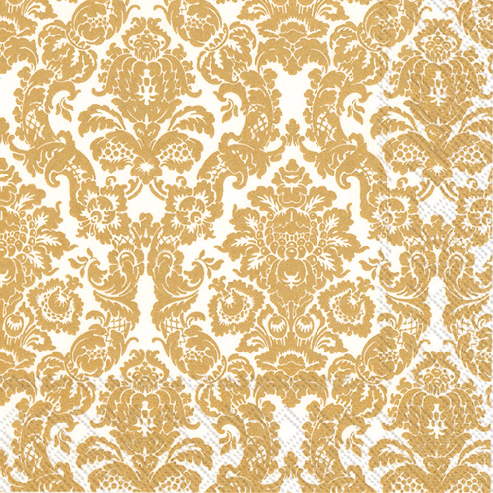 Palais White Gold Lunch Napkins