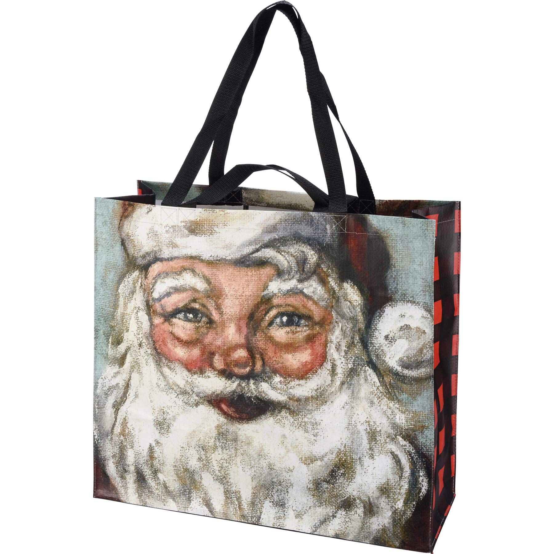 Vintage Santa Shopping Tote Bag