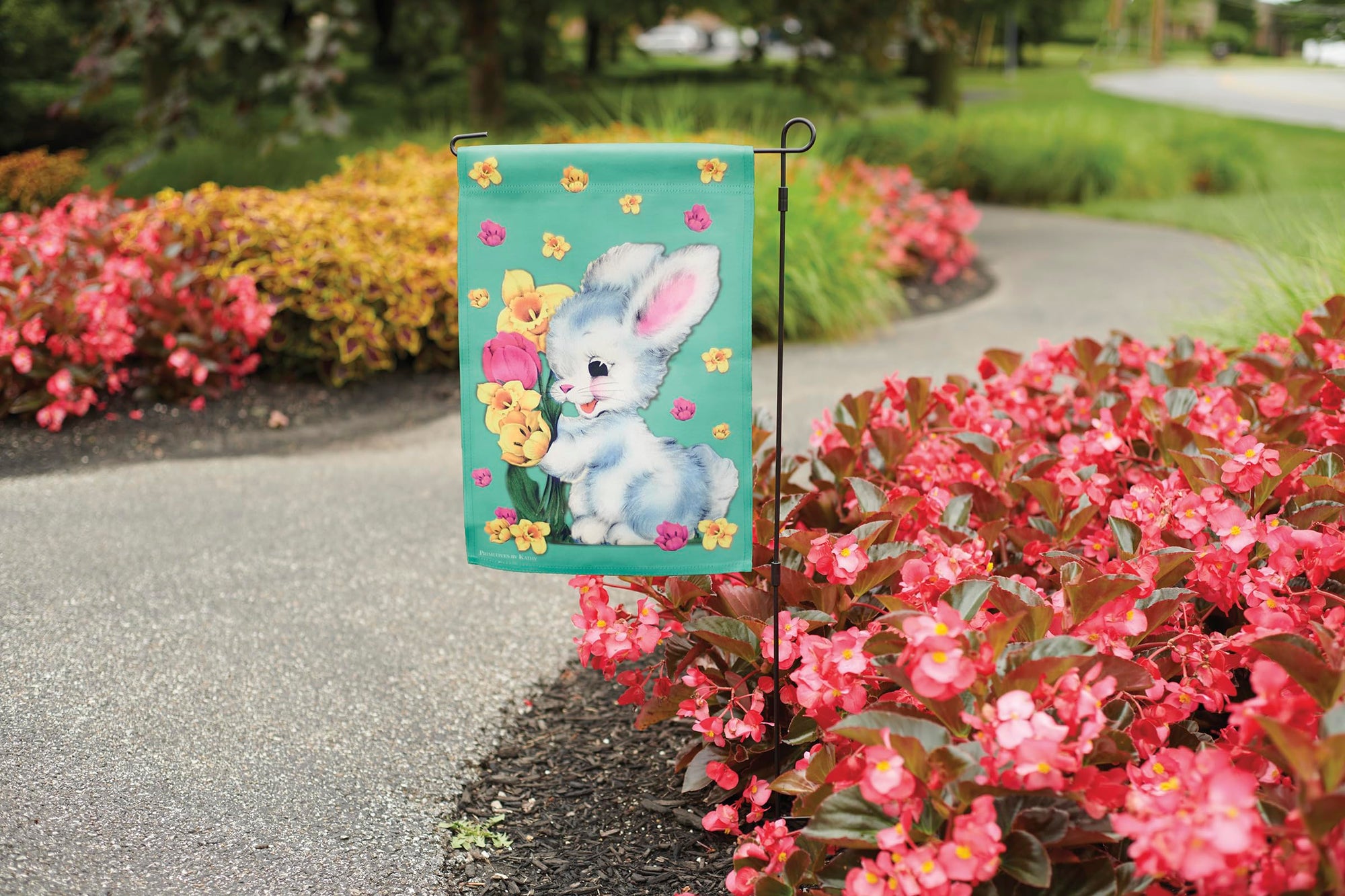 Vintage Easter Garden Flag