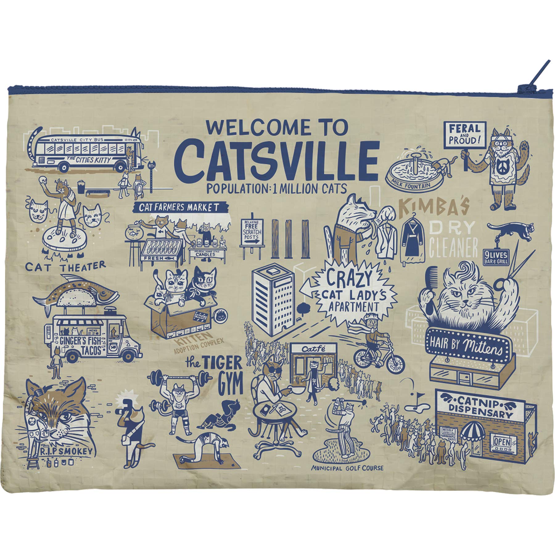 Welcome To Catsville Zipper Folder