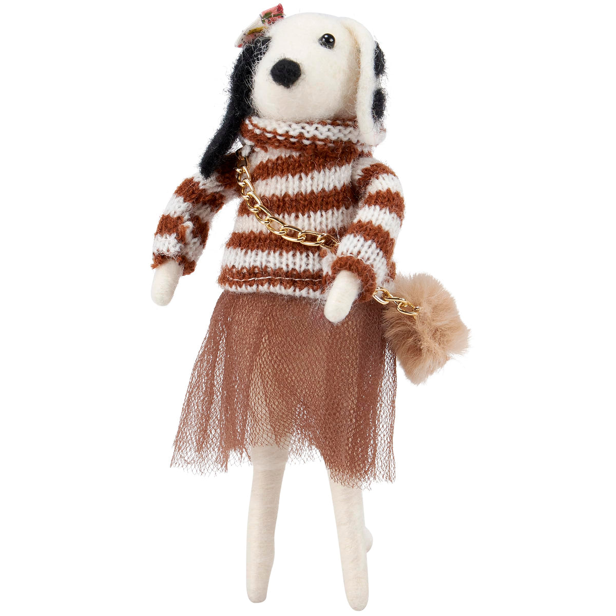 Brown Dress Dalmation Dog Ornament