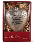 Dear Darling Blown Glass Art Heart Ornament