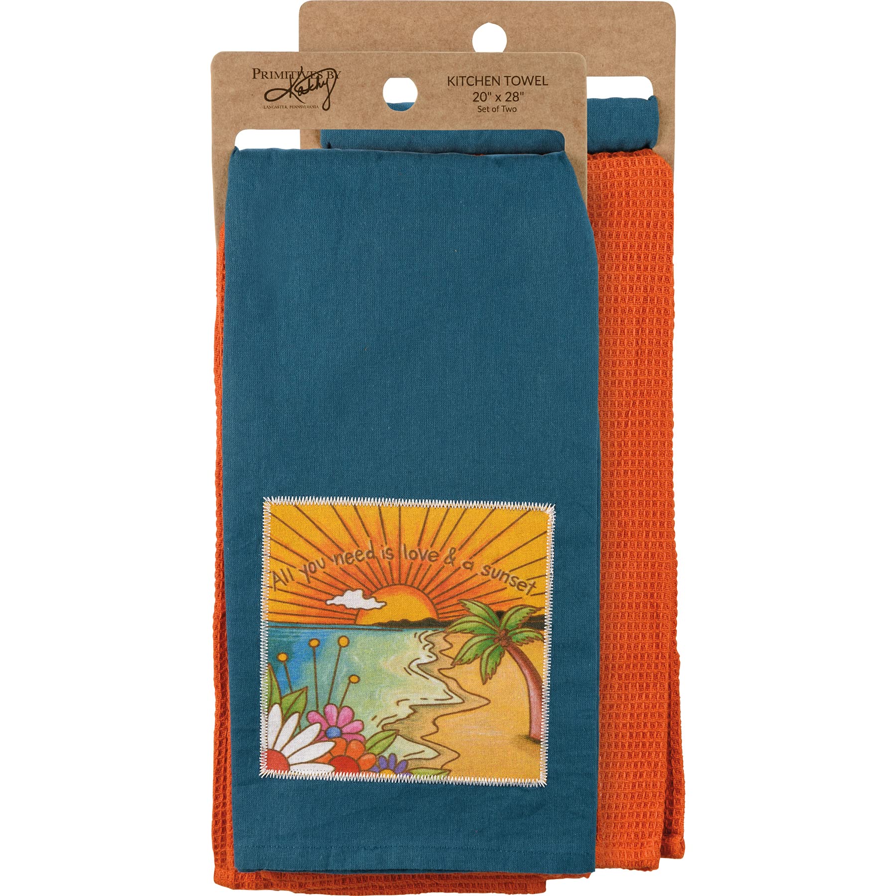 Love And A Sunset Tea Towel