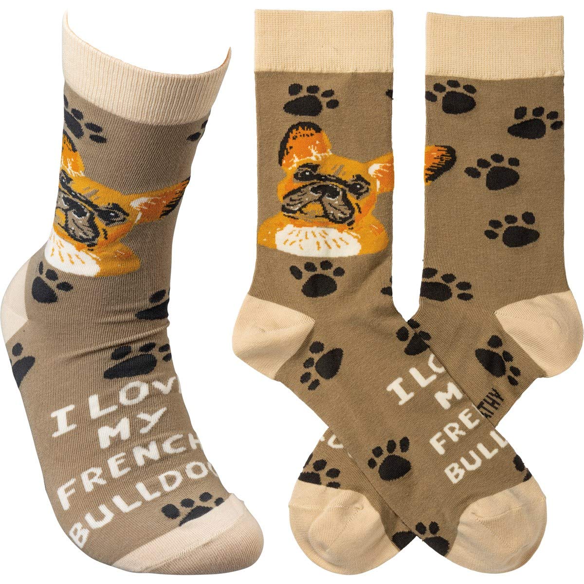 I Love My French Bulldog Socks