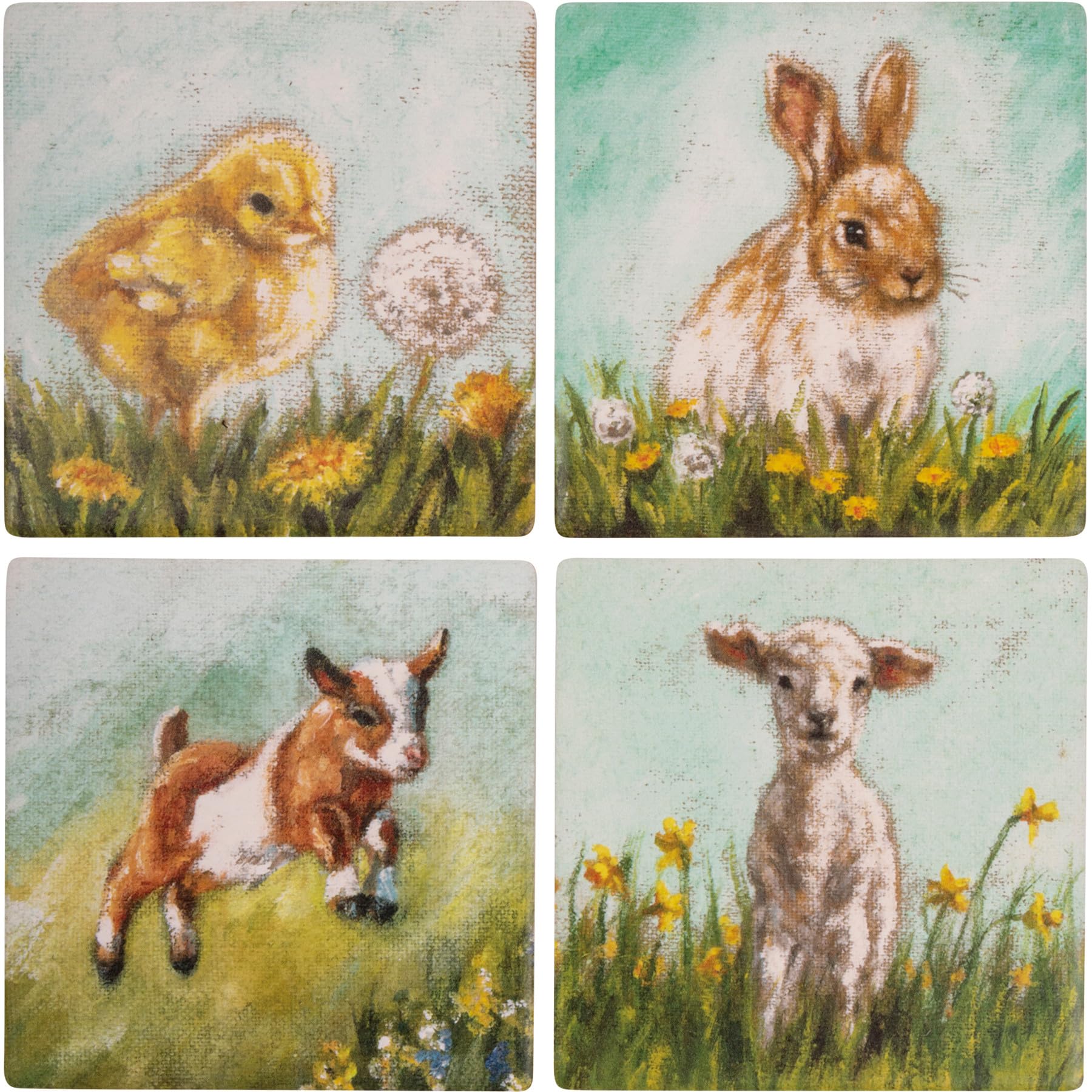 Farm Animals Coaster Set