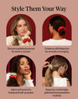 KITSCH Christmas 3 Piece Satin Scrunchies
