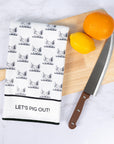 Let's Pig Out Kitchen Towel