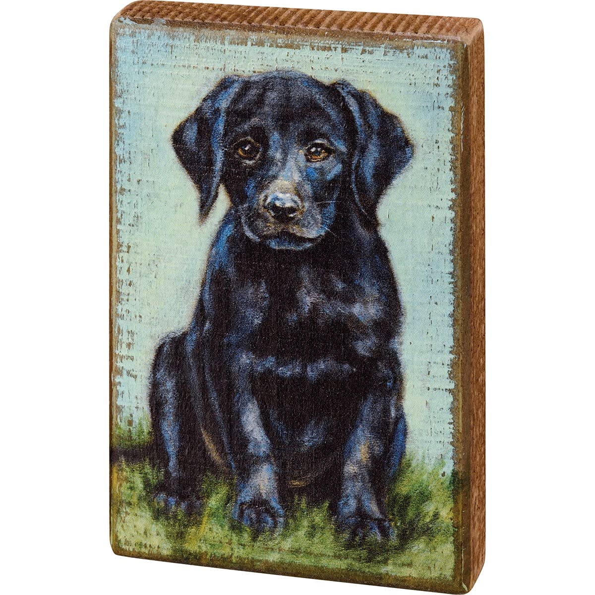 Black Lab Block Sign