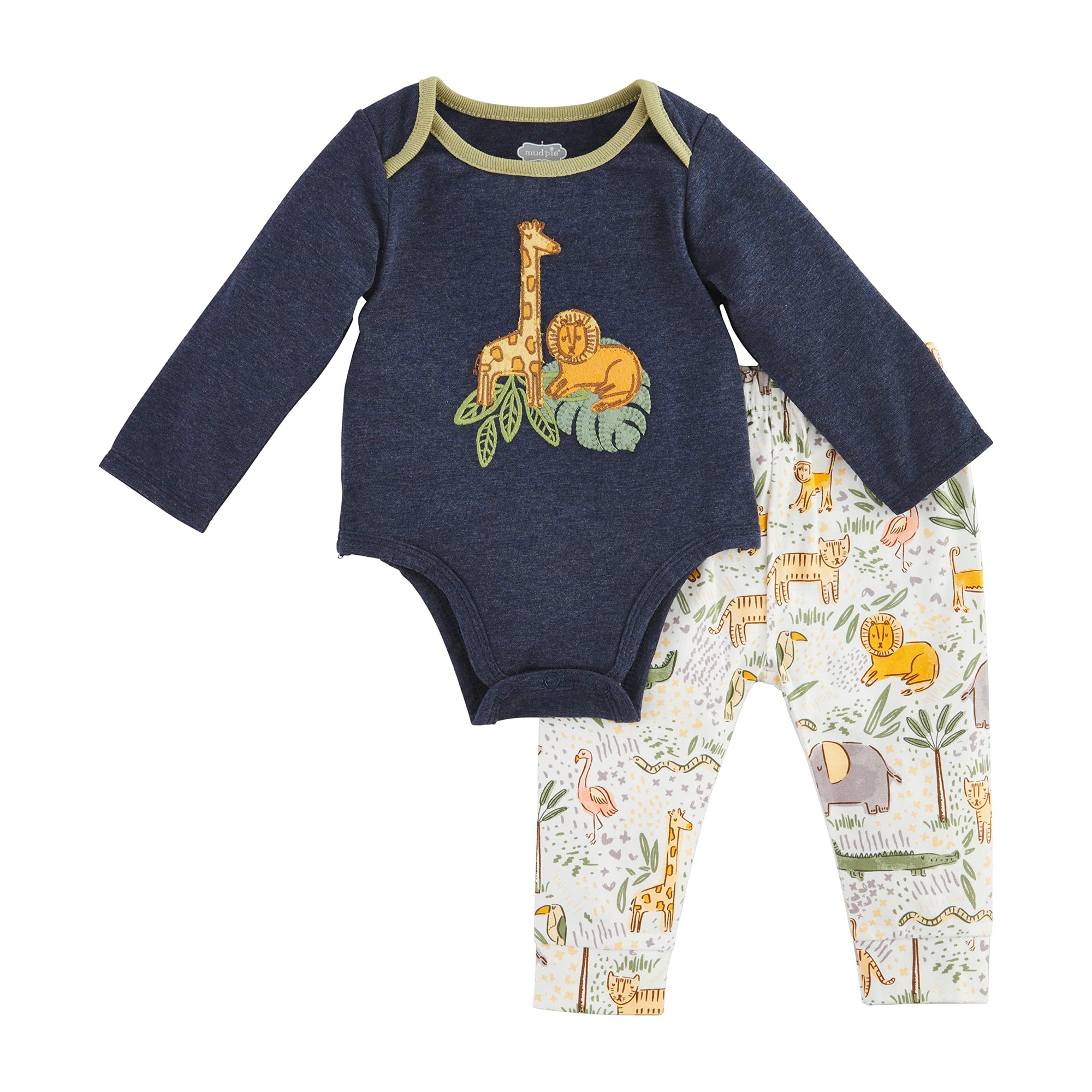 Mud Pie Safari Baby Bodysuit Set