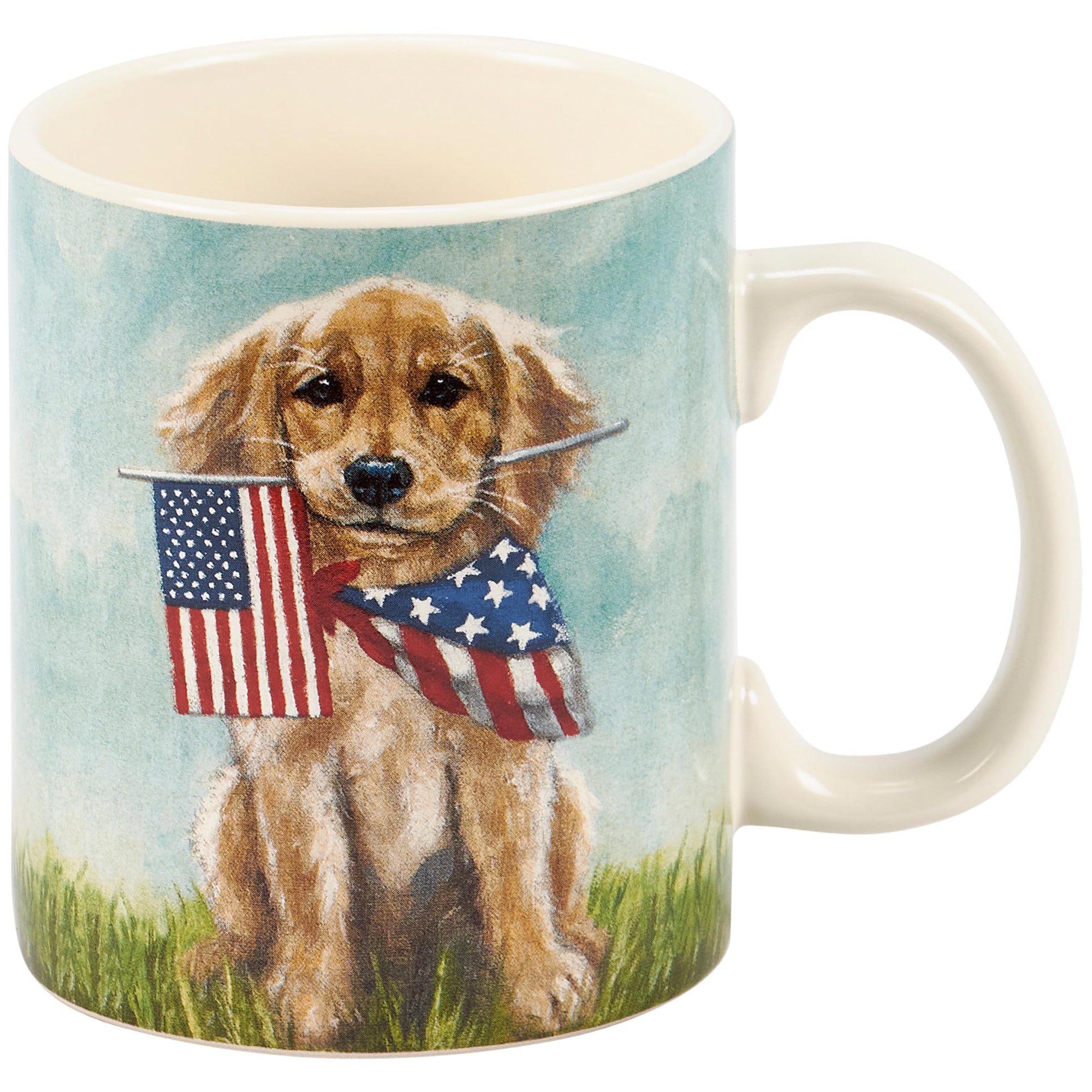 Patriotic Golden Dog Mug