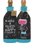 Raise A Glass To The Happy Couple Wine Bottle Sock