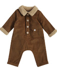 Mud Pie Brown Corduroy Shearling One Piece