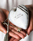 Be Still & Simply Be Art Heart Ornament